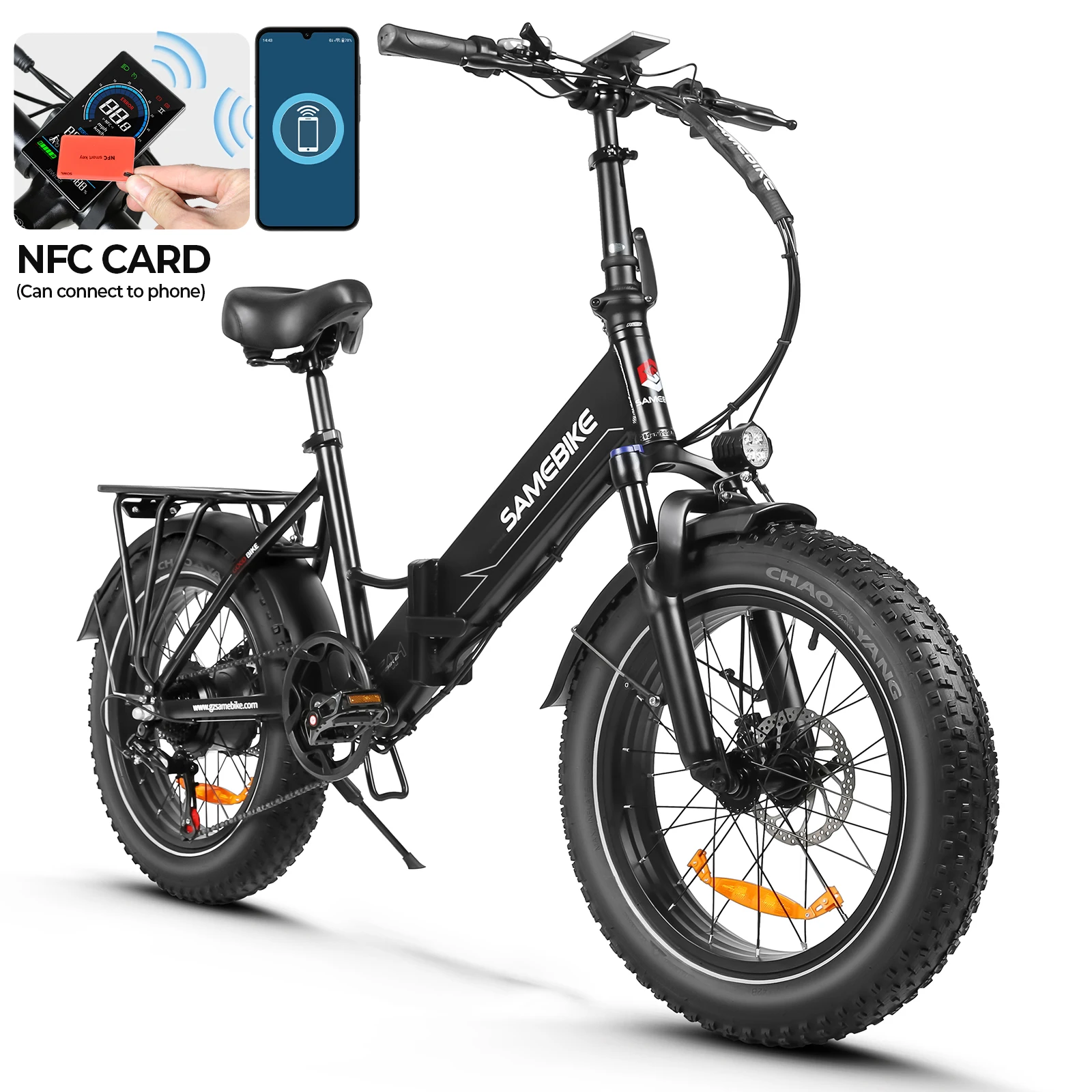 New arrive SAMEBIKE 40km/h 750W 48V 13ah folding fat tire suspension fat tire foldable ebike for adults electrical bike