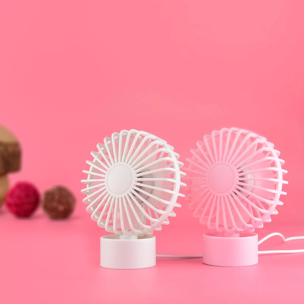 China Summer USB Mini Fan Air Cooling Table Student Dormitory Plastic Blade Charging Desktop Small Fan