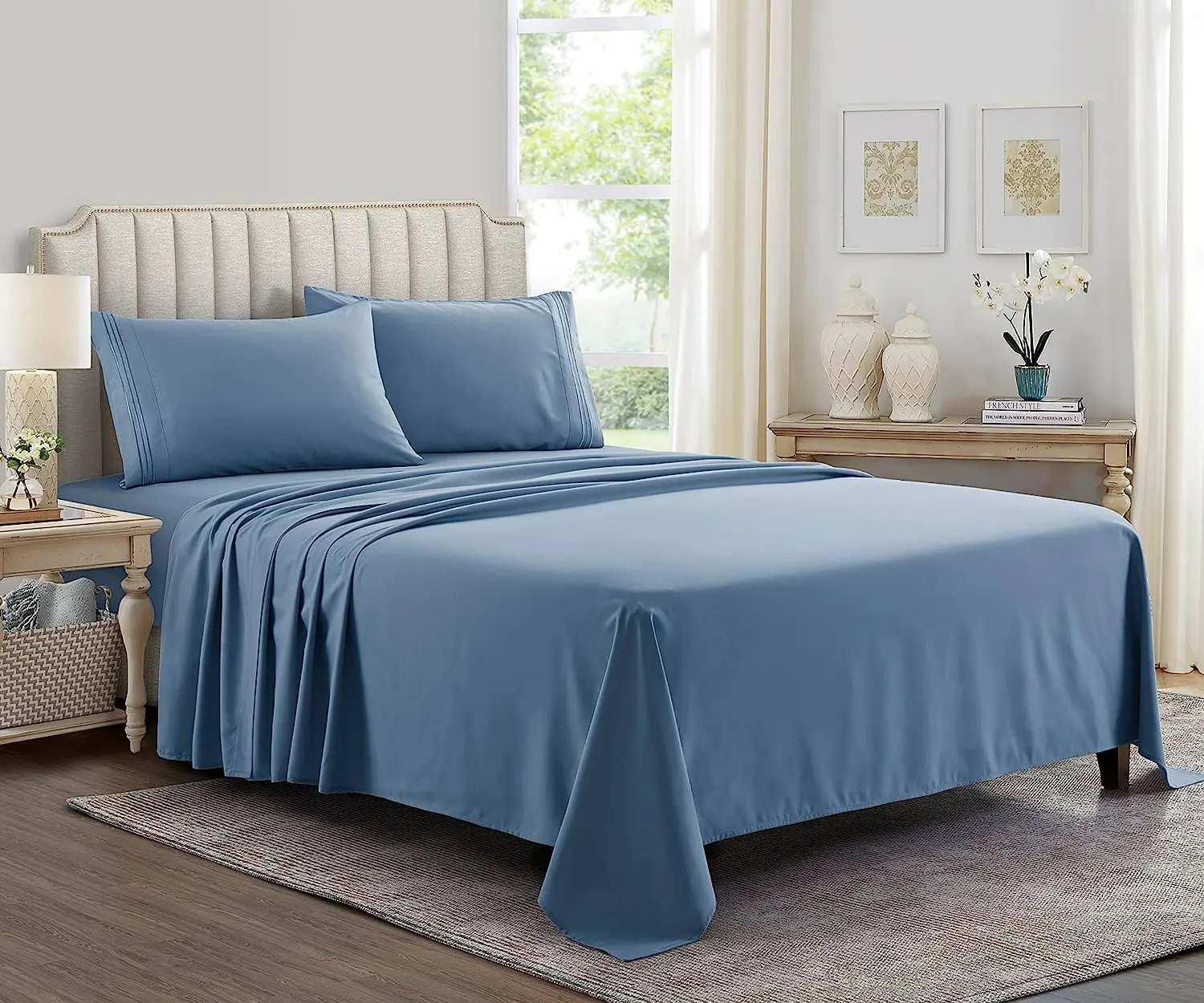 4 Piece Bed Sheet Set Cotton 100% Home Bedding Set King Size Comforter Set Luxury Bed Bedding Cotton