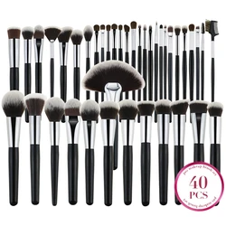 ST FUTURE Custom Logo Professional 16pcs Travel Ladies Makeup Brush Plastic Handle Synthetic Nylon Hair Best Makeup Brush Set