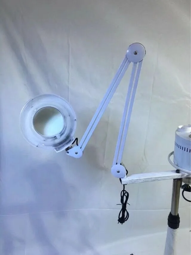 Новый дизайн, аппарат для паровой бани лица и увеличительная светодиодная лампа 2 в 1, аппарат для паровой бани лица