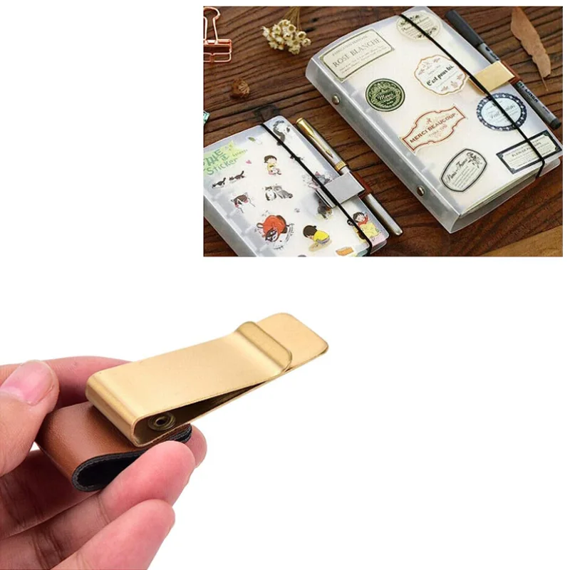 Ready to Ship Hot Sale Pencil Holders for Magazines Journal Organizer Metal PU Leather Pen Holders