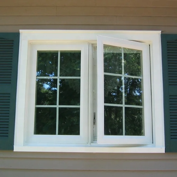 Supplier plastic swing opening philippines double glazing room vinyl casement window