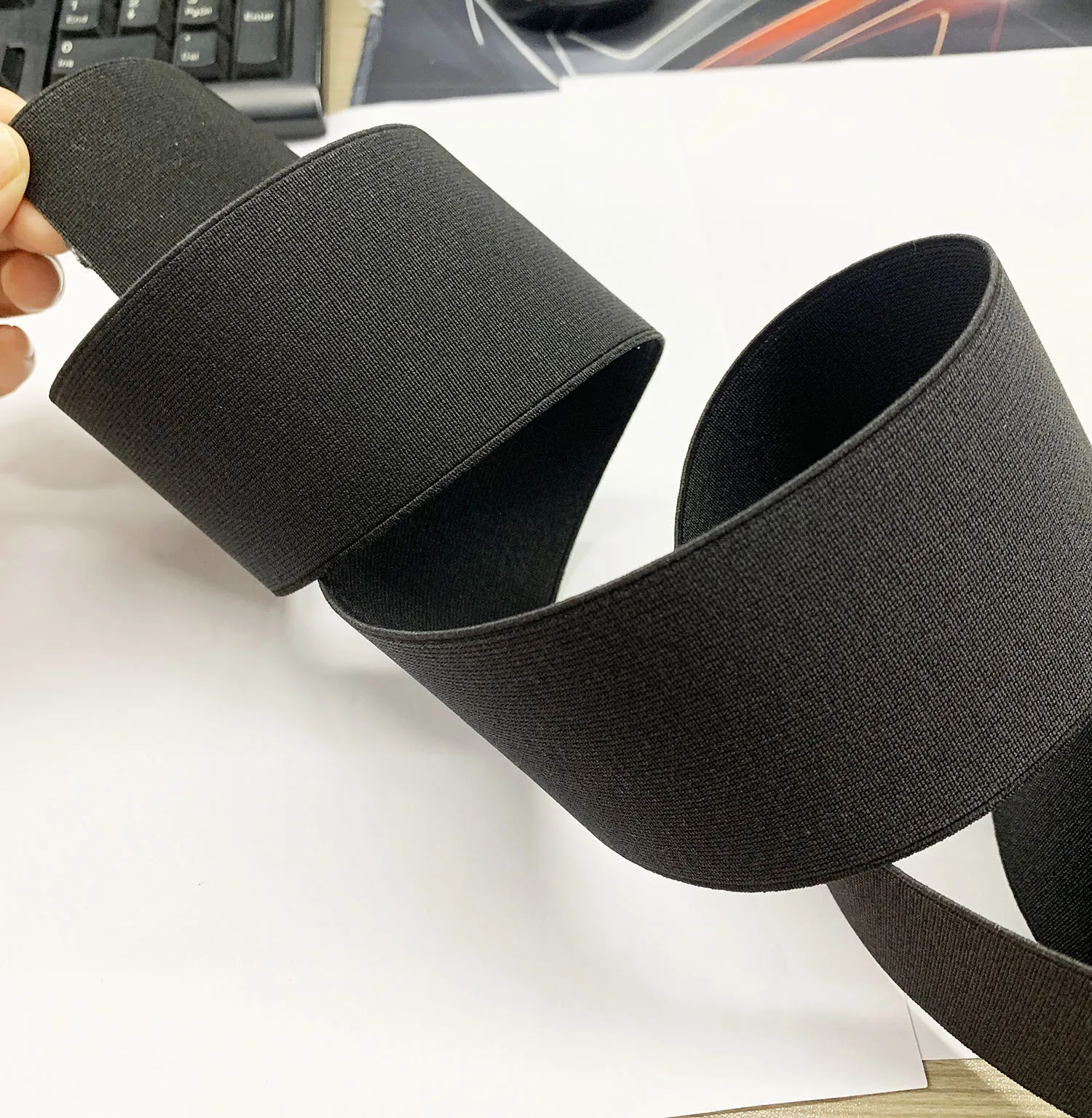 6cm Wide Heavy Stretch High Elasticity Knitted Elastic Band for Sewing Waistband