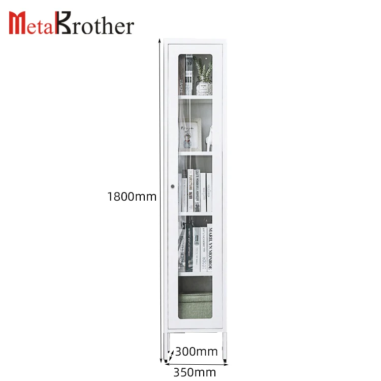 School Library Steel Storage Cabinets Metal Book Cabinet Steel Glass Door Storage Cabinet