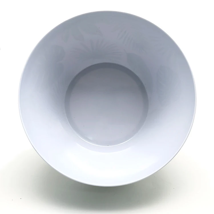 wholesale Tropical style large plastic soup salad serving dinner bowls fork and spoon set