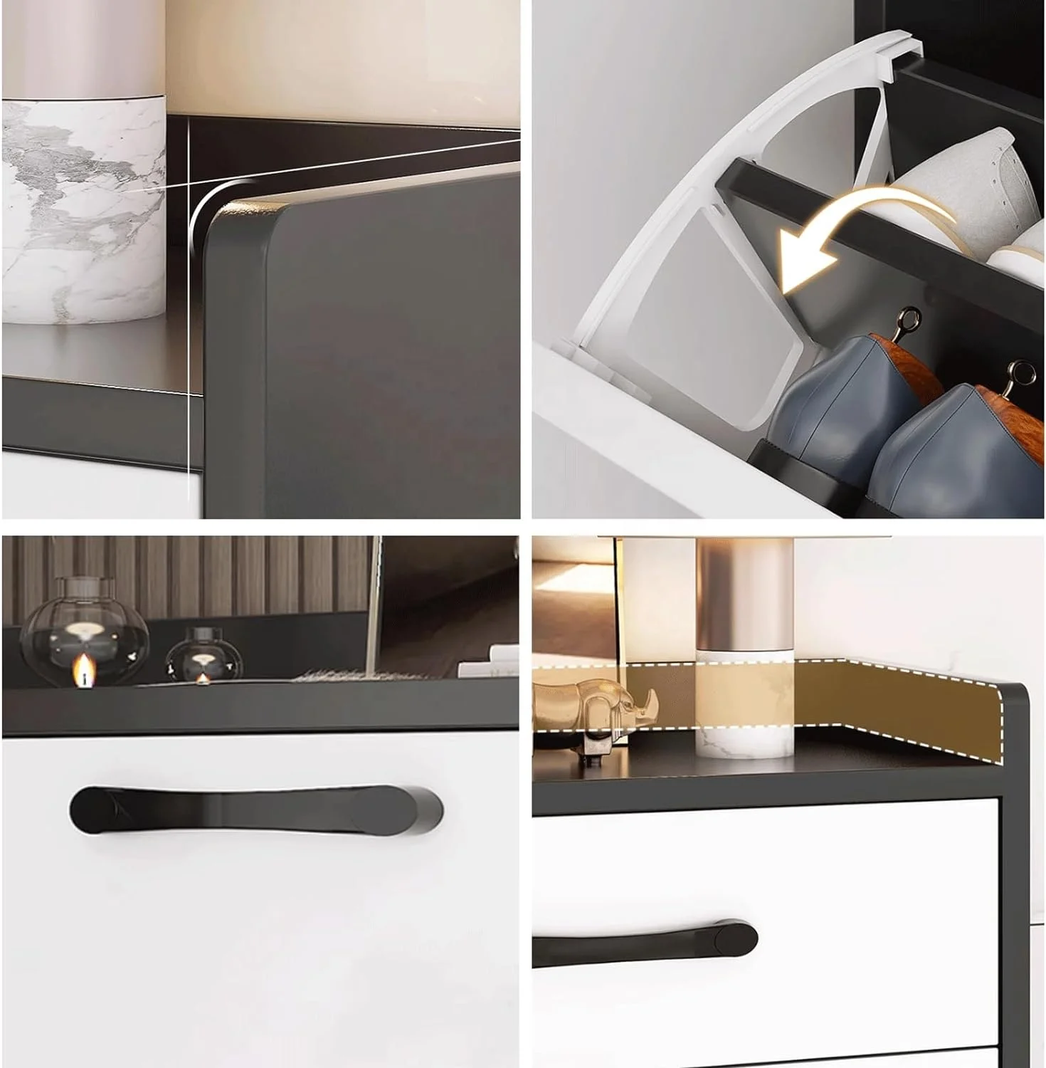 Living Room Furniture White Wood Classic Storage Furniture Cheap Living Room Shoe Cabinet