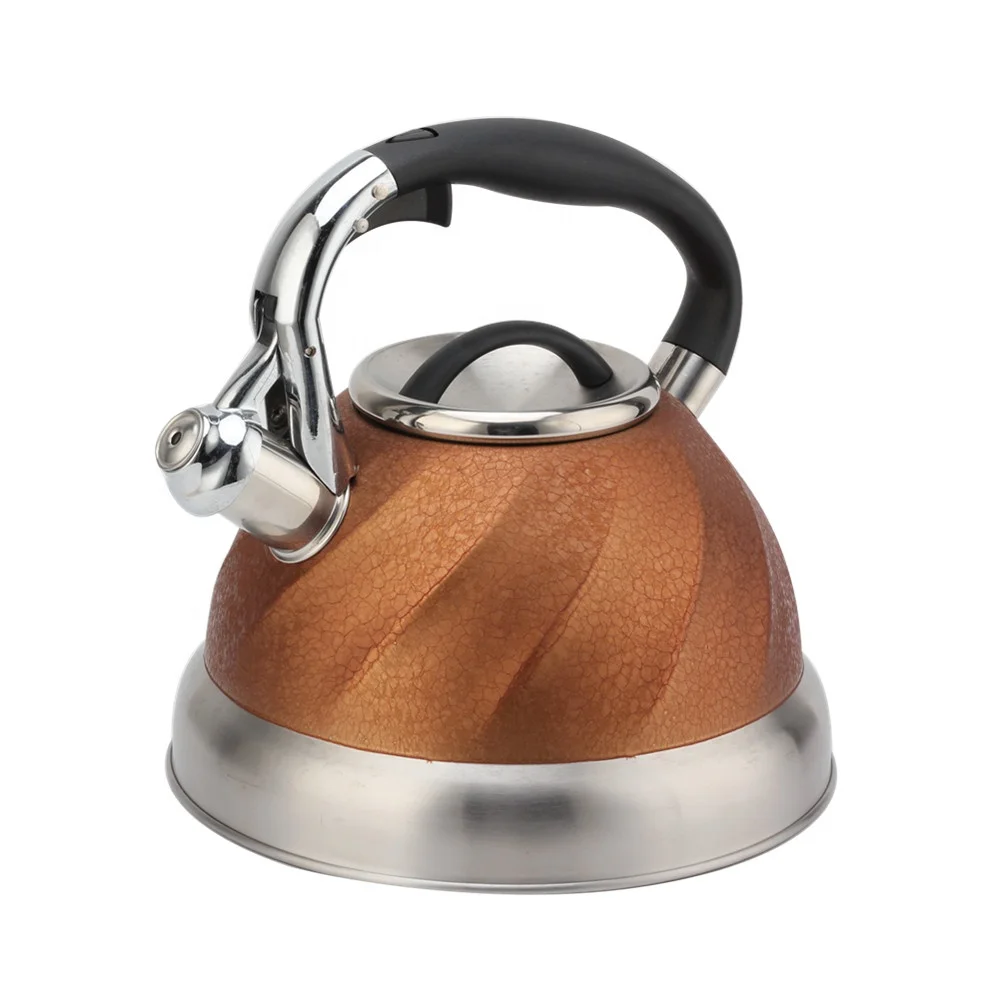 Stainless Steel Whistling Kettles Teapot With Anti-Hot Handle, Hot Water Boiling Tea Pots For Stove Top, 3L Tea Kettle Stovetop