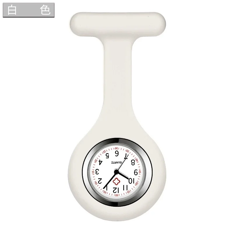 Wholesale Health Medical Promotional Watch Eco-Friendly Silicone Band Relojes Hombre Fob Watch With Brooch