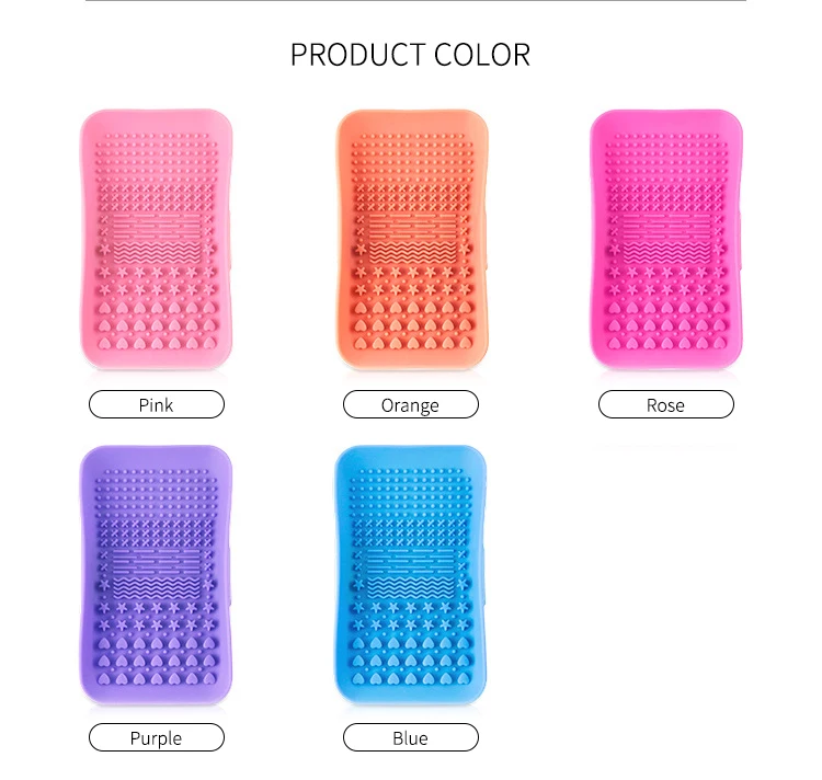 
Popular Cosmetic Washing Tool Silicone Cleaner Pad Makeup Brush Cleaning Mat 