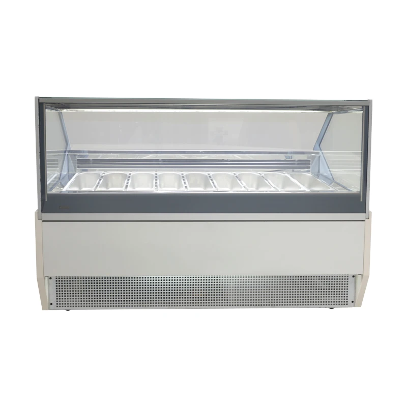 Factory direct sales counter top ice cream showcase freezer and gelato display freezer showcase