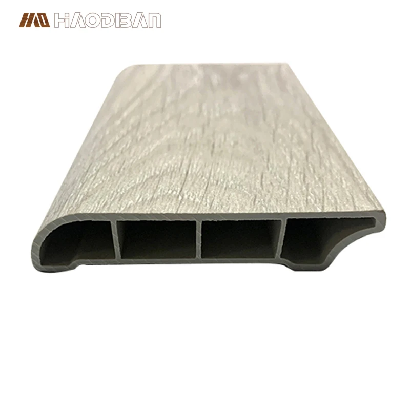 60mm Waterproof Custom Design Wood Look Vinyl Floor Accessories SPC Skirting Line PVC Baseboard