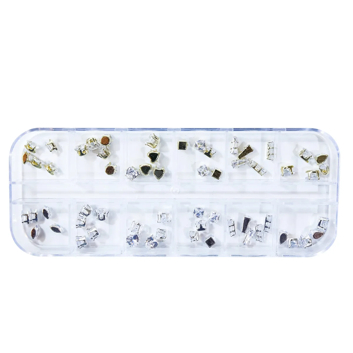 Nail charms mix set Claw Zirconium nail Diamond small zircon heart melon seed square nail decoration