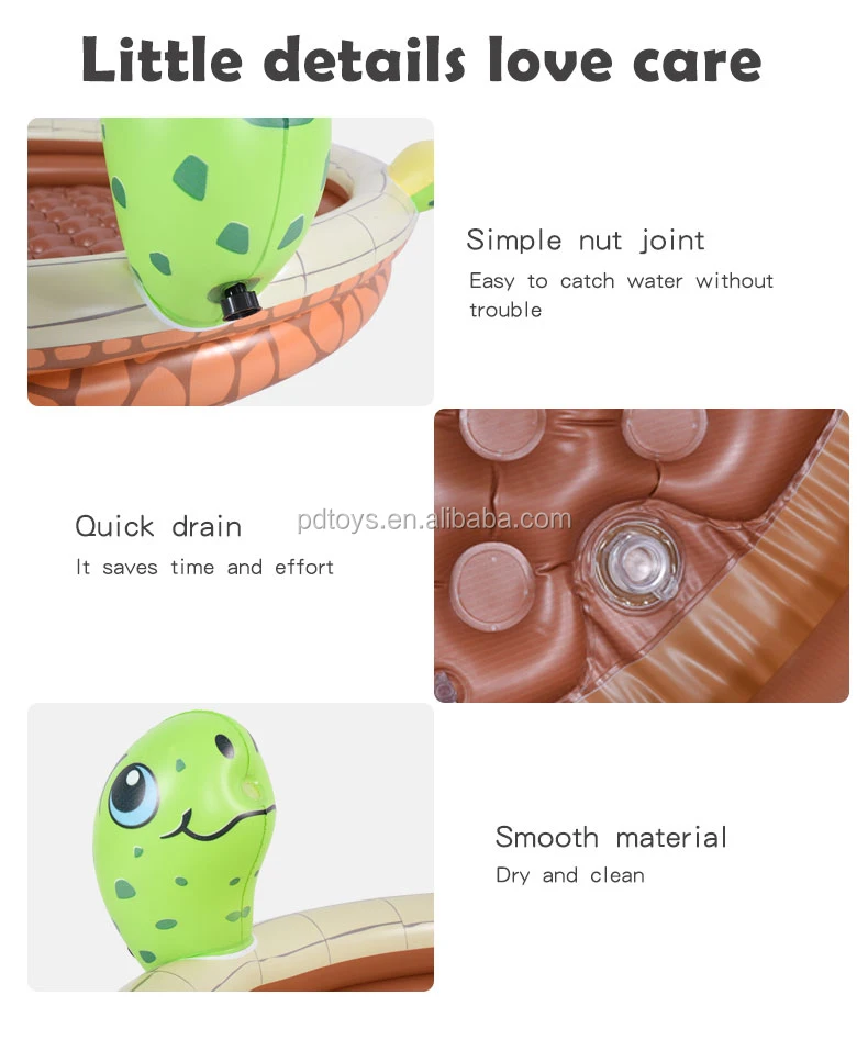 P&D big size turtle splash Inflatable paddling pool kids swimming pool outdoor toy