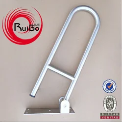 Stainless Steel 304 Wall Mounted U Shaped Adjustable Folding Up Grab Bar
