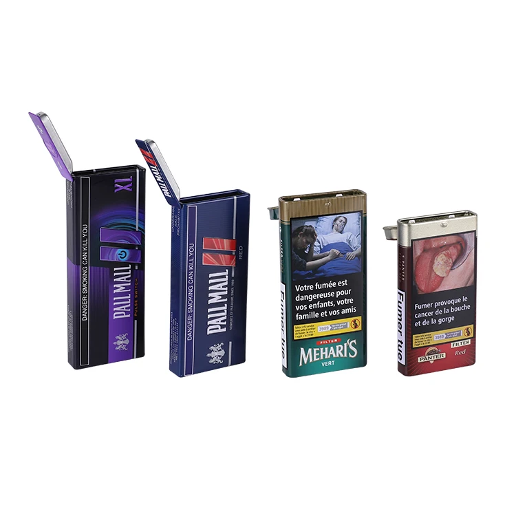 Hot Selling Metal Cigarette Box Tin Tobacco Cigarette Cigar Tin Case Round Tin Box