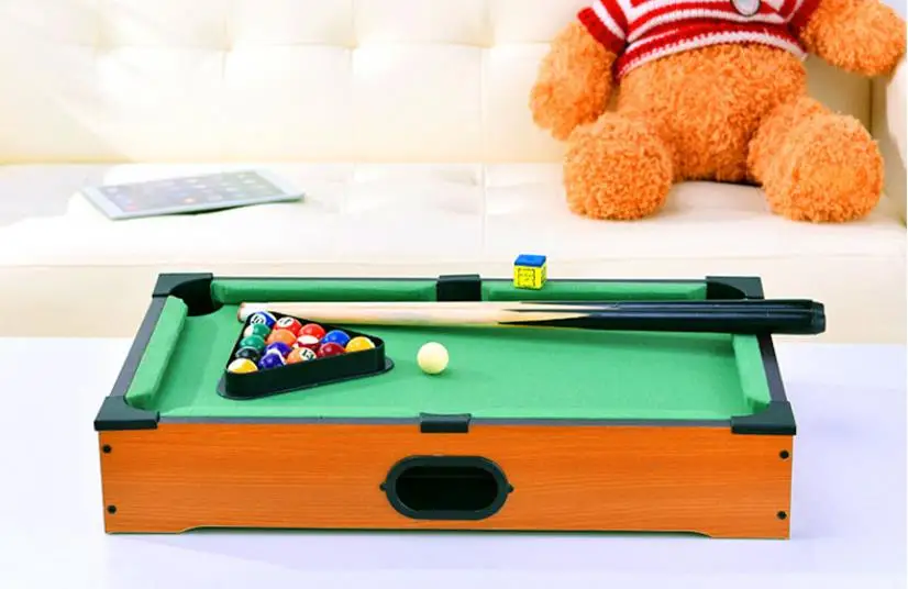 Mini Tabletop Pool Set- Billiards Game  Indoor Sports Kids Portable and Fun for the Whole Family