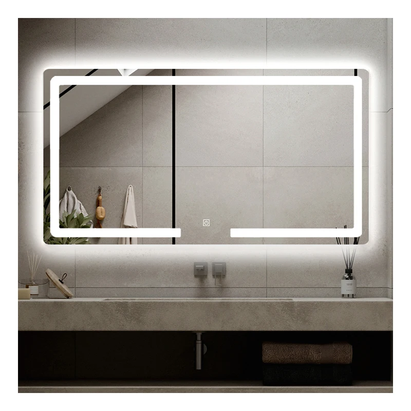 China Personalized Wall Mountted Bathroom Mirror With Led Lights