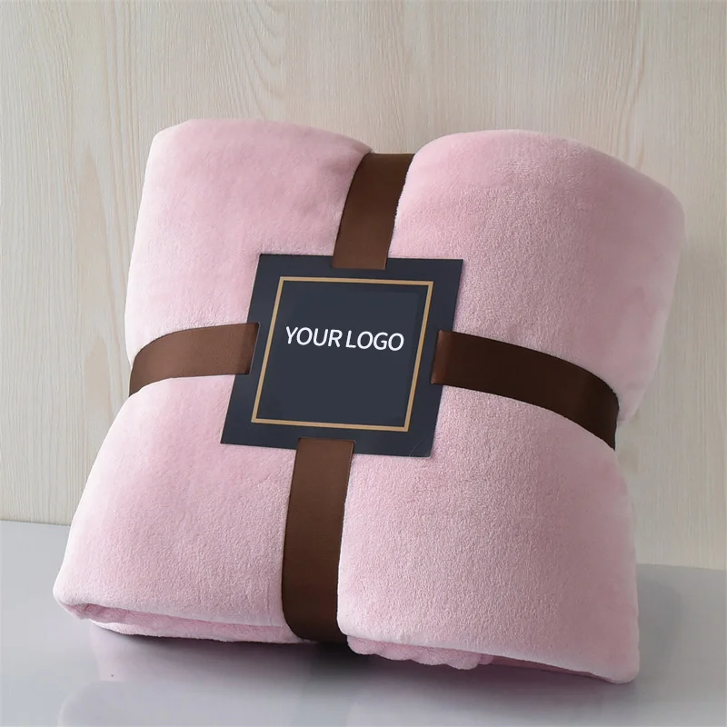 Customized wholesale of 60 * 80 inch double blanket, comfortable and soft sofa, portable cover blanket