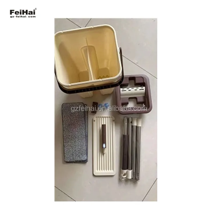 Плоская Швабра небольшого размера с ведром и внутренней коробкой