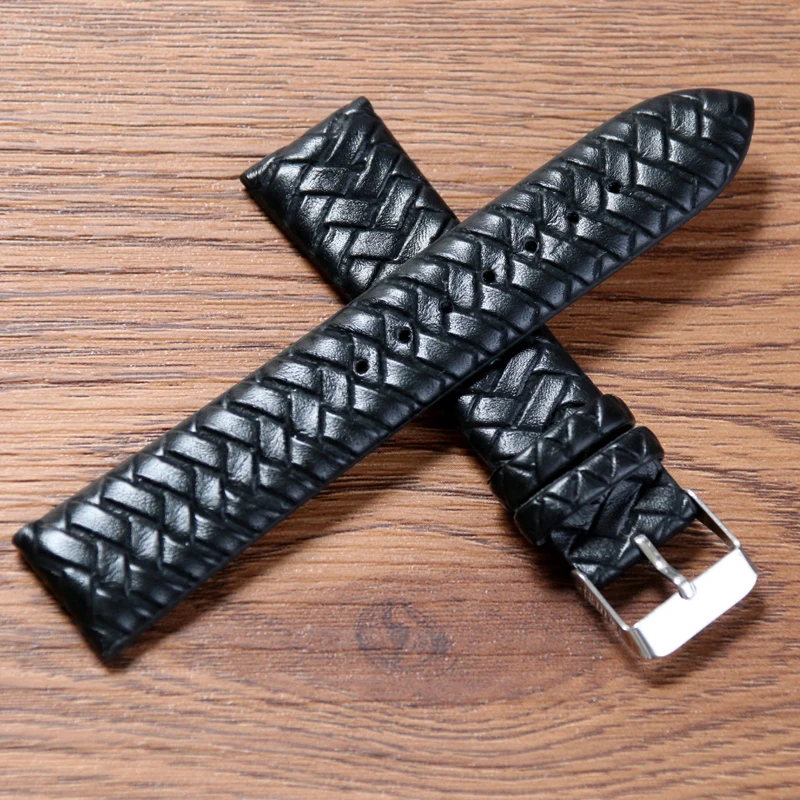 Watch Strap Special Woven Pattern Blue Band Soft Replacement Braided for Smart Wrist Band Replace Wrist Band men watchband