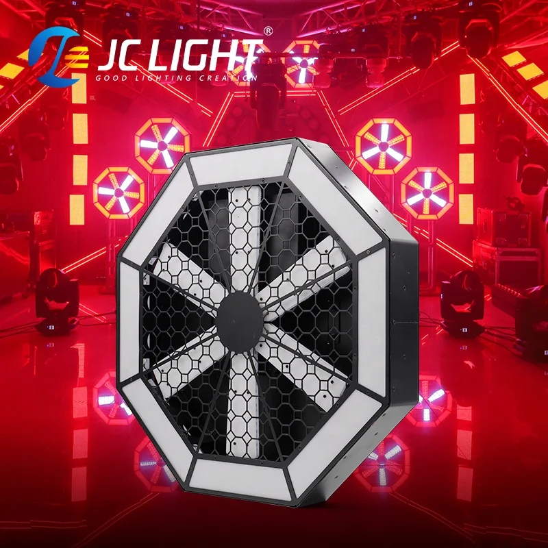 High Power 200w Dj Bar RGB Wash+Flash Matrix Stage Big Windmill Rotating Fan Light Dmx Dj Disco Club Background Matrix Light
