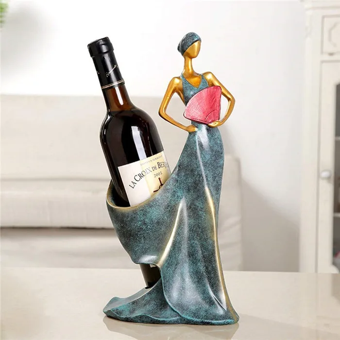 
polyresin wine bottle holder resin Wine Holder Tall Drink Giraffe Animal Tabletop Single Wine Accessory Bottle Holder Women &nbsp;Wine Bottle Holder