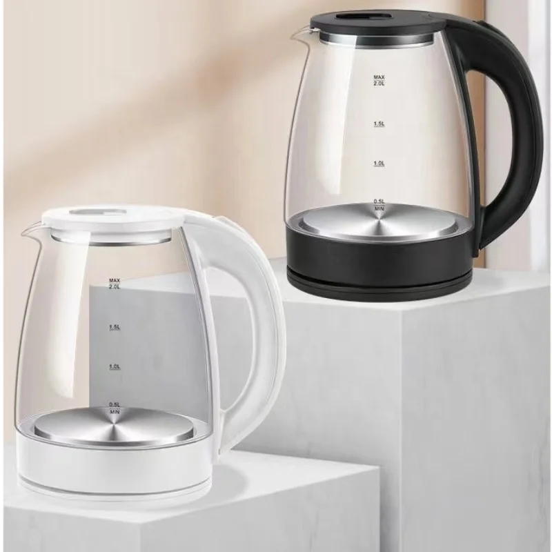 Портативная бытовая техника умный автоматический выключатель пищевой 304 из нержавеющей стали стеклянный корпус Электрический бойлер чайники