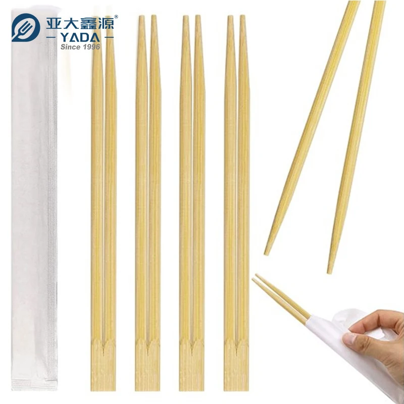 Yada Wholesale Bamboo Chopsticks Customized Logo Disposable Wooden Twin Chopsticks For Chinese Food Sushi