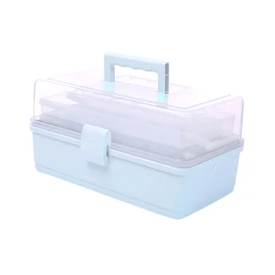
Portable home use plastic Multilayer collapsible medicine storage box 