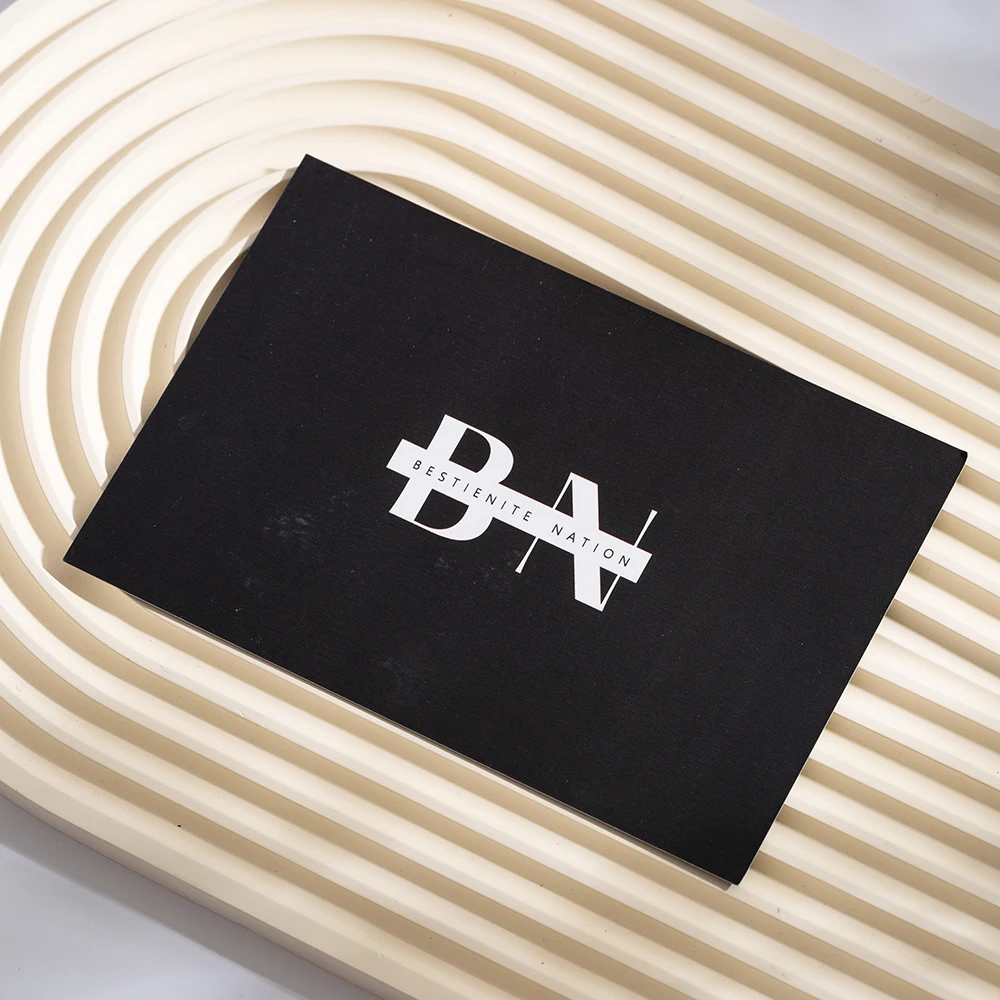 Wholesale custom logo cotton texture paper full color printing foil stamping luxury business thank you cards