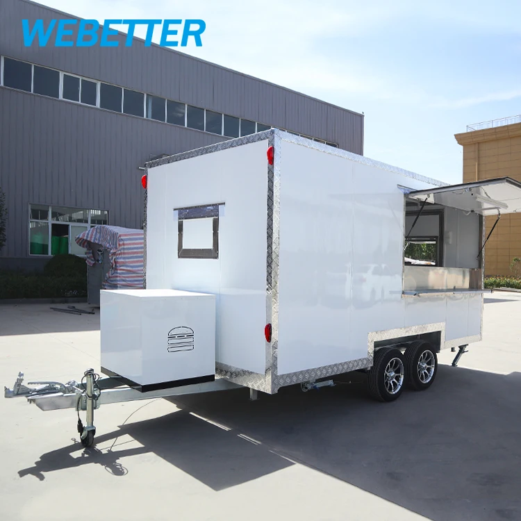 WEBETTER Customized Food Trailer With Equipments Street Cotton Candy Food Truck Hamburger Vintage Concession Food Trailer