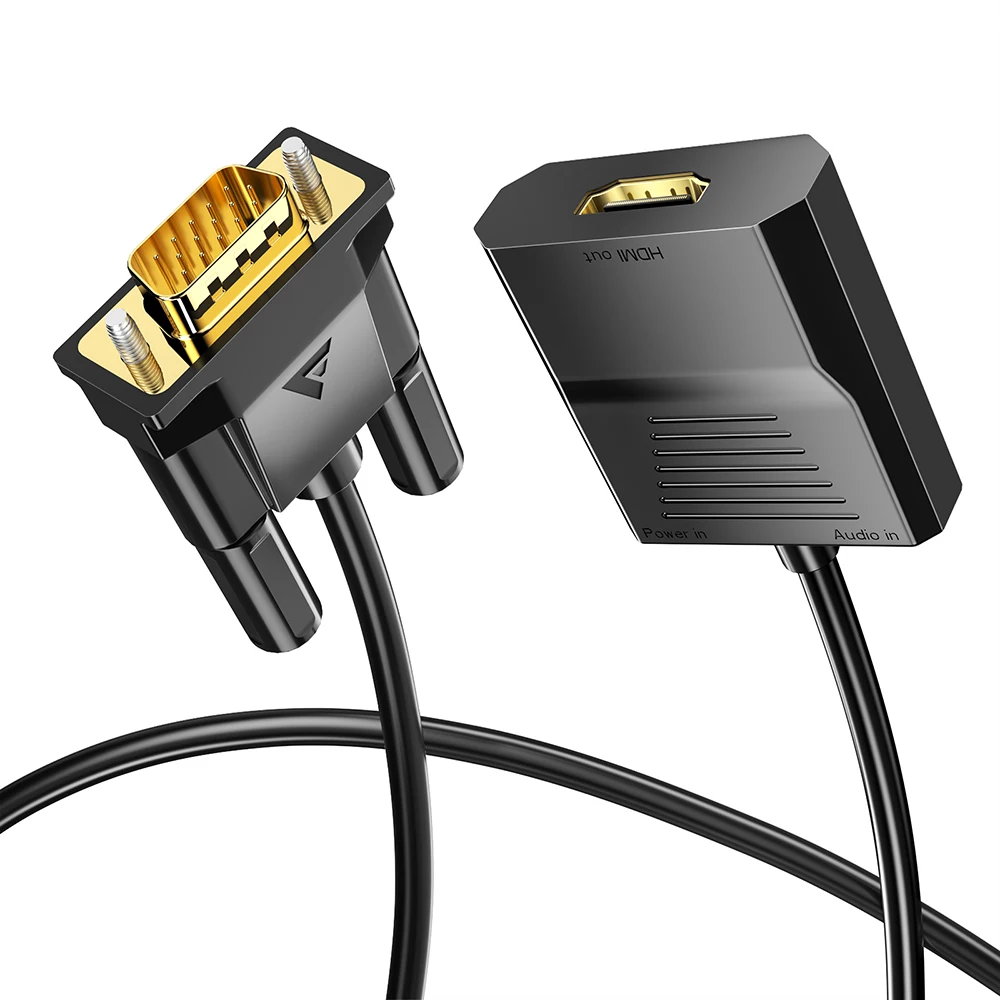 FOINNEX VGA to HDMI Female Adapter 1080p Full HD HDTV Converter HDMI to VGA Cable