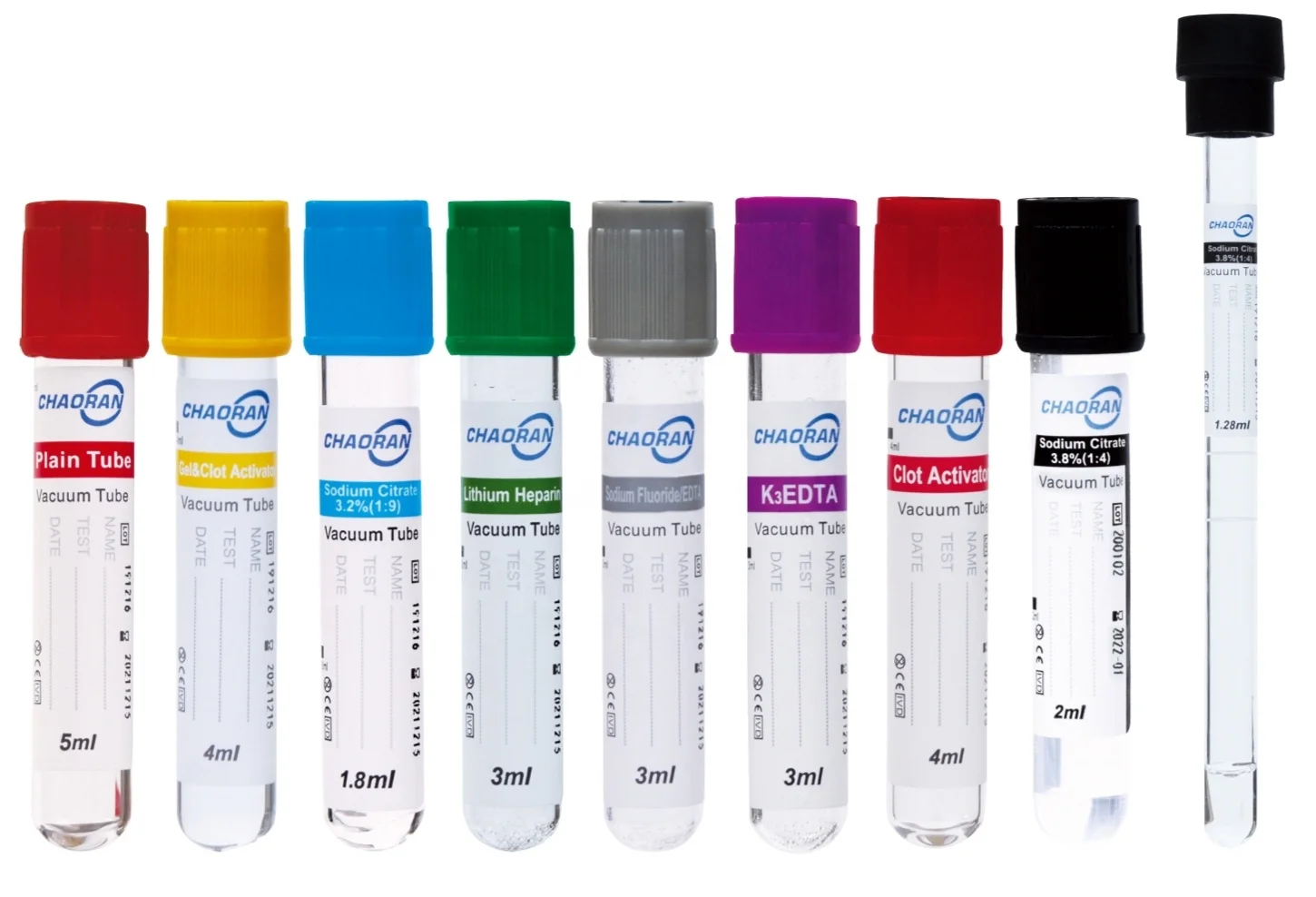 Disposable Vacutainer tubes Red Top Clot Activator Tube 2ml 3ml 4ml 6ml Clot Tube CE OEM