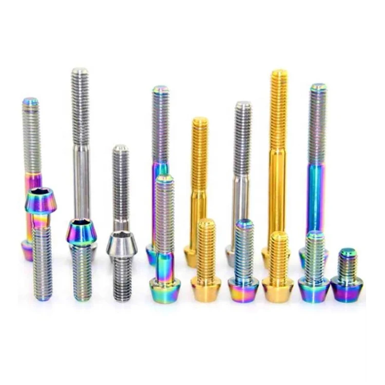 Colored gr5 M3 M4 M5 M6 titanium screw bolts