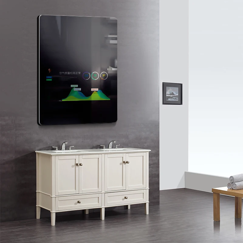 Interactive Advertising Android Barber TV Magic Smart Touch Screen Mirror with