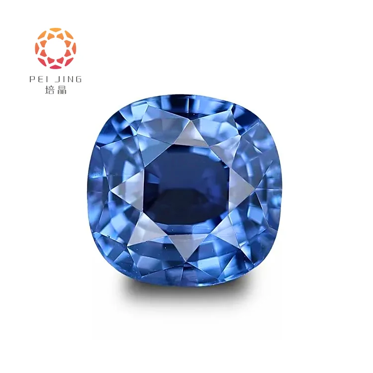 Genuine Sapphire Gemstone Prices Hpht Sapphire Gemstone Stone Blue Cushion Shape