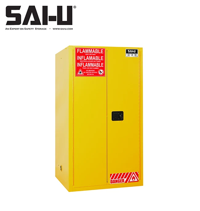 SAI-U Factory Supplies Yellow Fireproof Safety Cabinet with Double Doors Emergency Equipment Cabinet SC0060Y