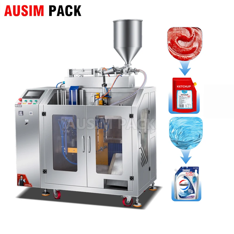 New Promotion Hot Style Energy Gel Packing Machine Gel Stand Up Bag Packing Machine Irregular Shaped Sachet Packing Machine