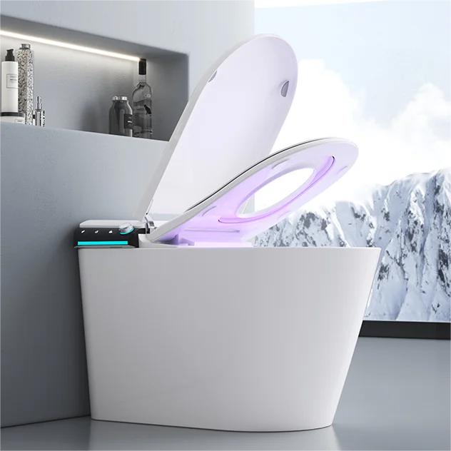 Modern One Piece Siphonic Flushing Smart Toilet Bidet wc Intelligent with LED night light For Home Hotel