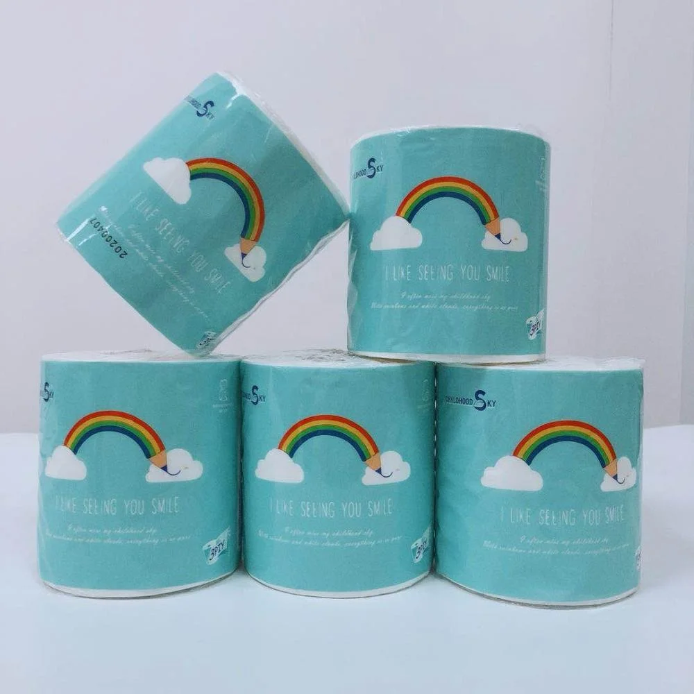 Spot независимая английская упаковочная туалетная бумага, Водорастворимая 100% натуральная древесная целлюлоза туалетная бумага