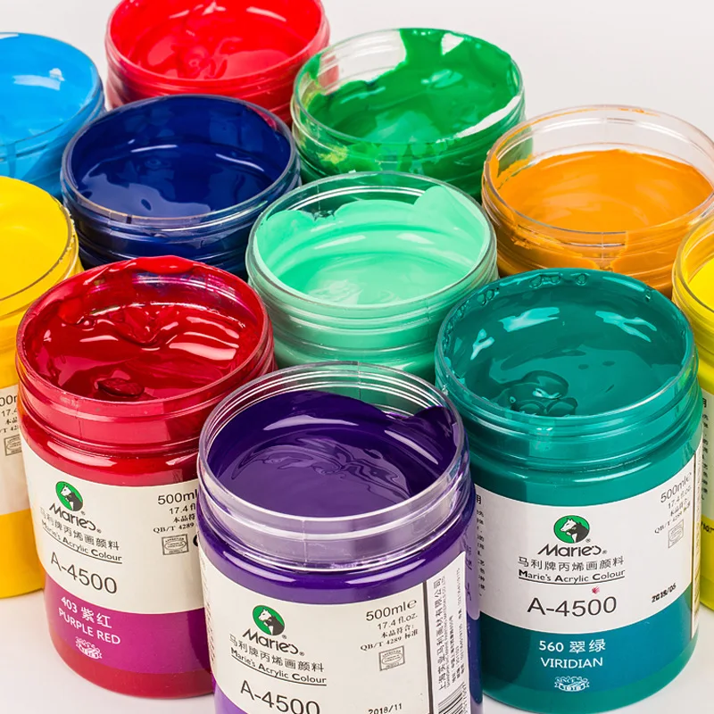 Maries 500ml Non-toxic Wall Paints Waterproof Acrylic Colour For Wholesale