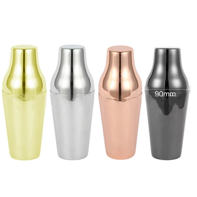650ml High quality Stainless steel copper Parisian cocktail shaker with black plated bar shaker