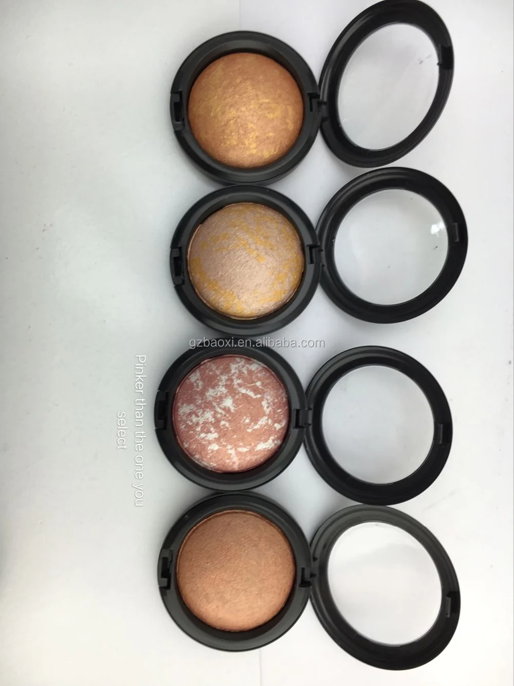 Private label radiant highlight pitgment finish baked bronzing Powder bronzer vendor customized