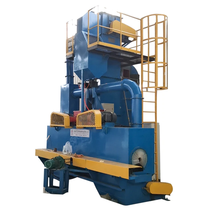 Internal Rotary Crawler Shot Blasting Machine Rust Removal Metal Shot Blasting Machine Rubber Belt Shotblasting Machine