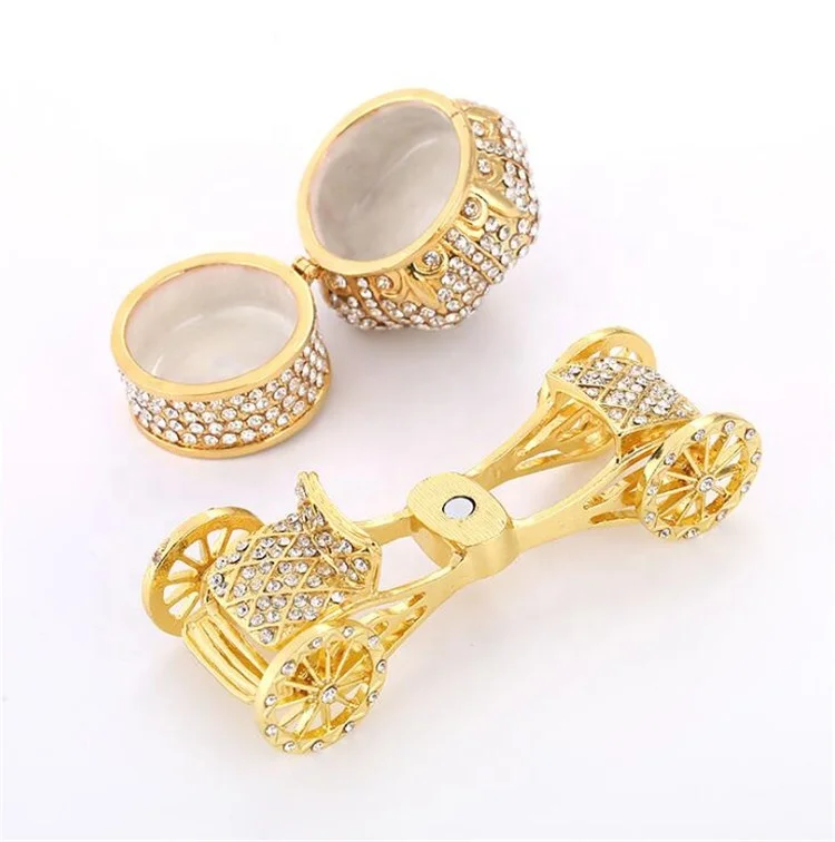 Crystal Rhinestone Gold Crown Car Shaped Fashion Metal Crown carriage Jewelry
