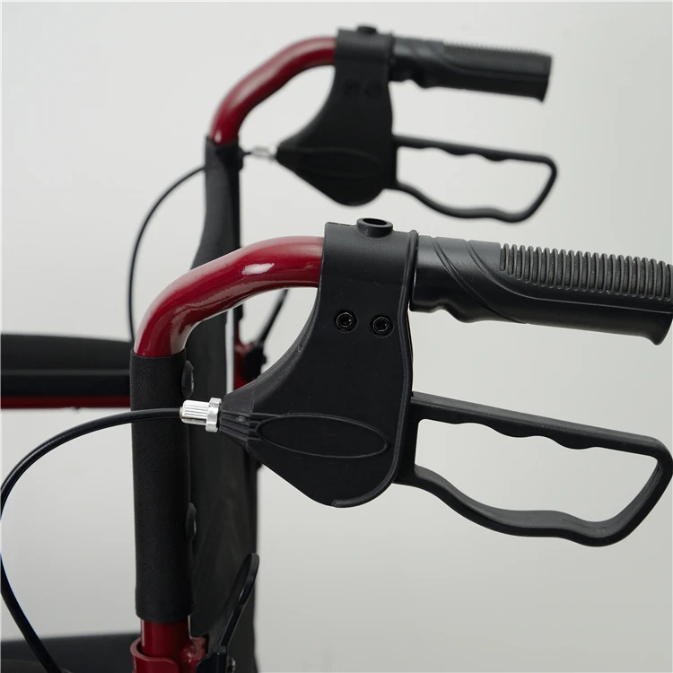 Comfortable aluminum alloy wheelchair convenient for the disabled wheelchair with seat and footrest