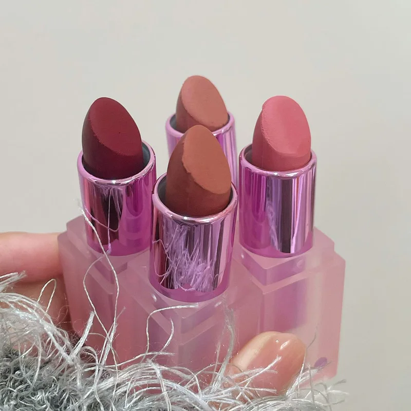 HERORANGE OEM White Monochrome Nude Hold Makeup Blusher Soft Fog Face Lipstick Velvet Matte Blush And Lip Set