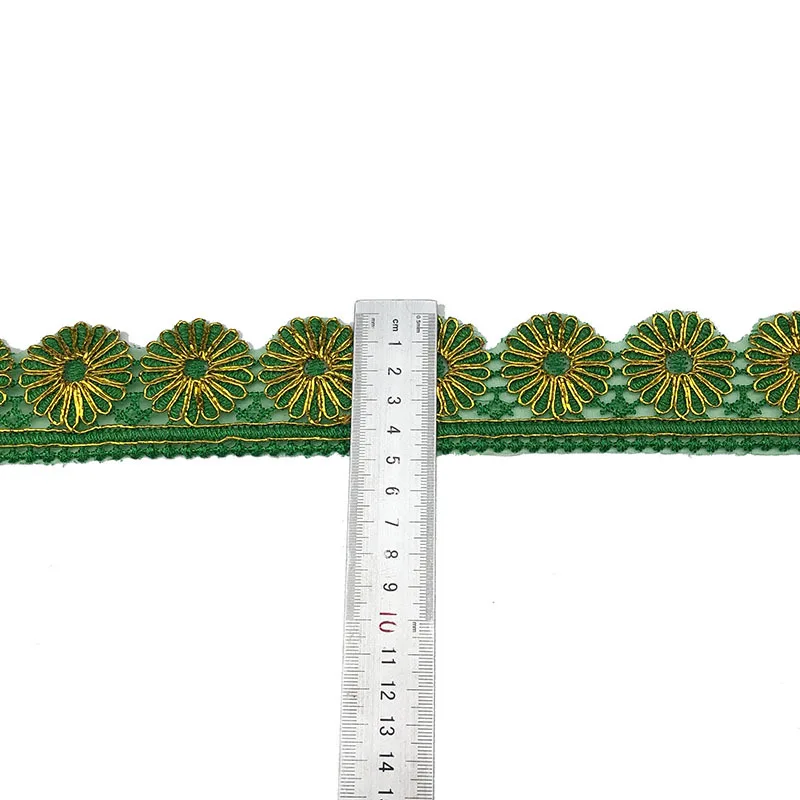 Hot Sale Clothing Accessories Gold And Silver Metallic Lace Trim Border Lace Trim Colorful Lace Trim