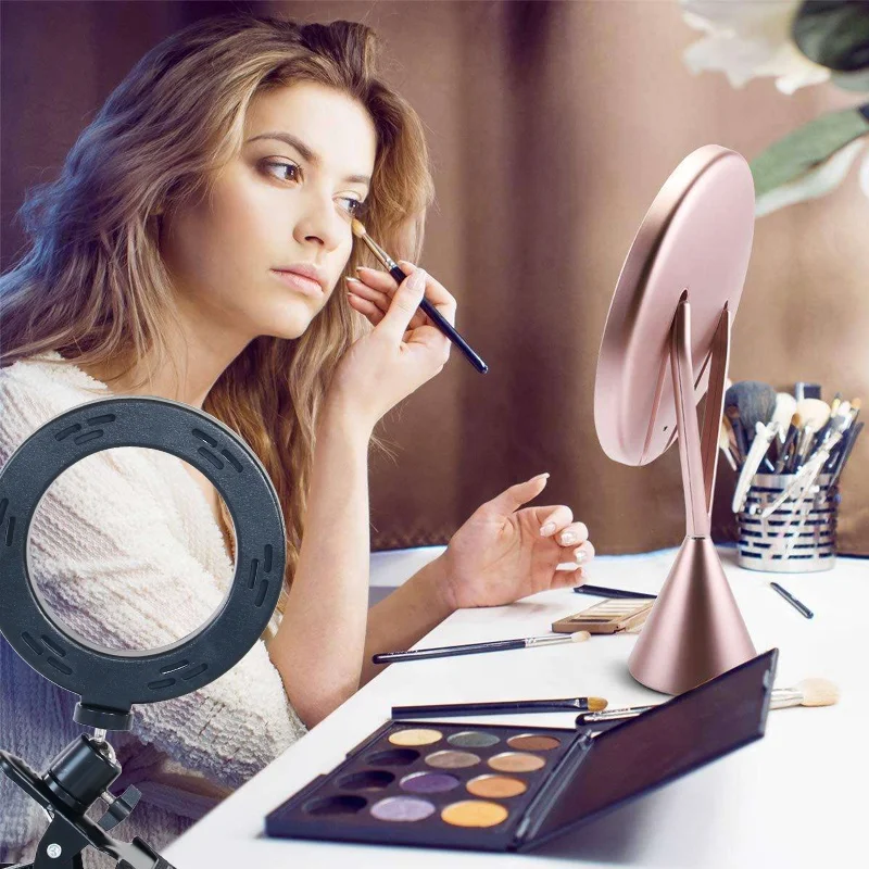 Flexible Portable Adjustable Dimmer 3 Color  Fill 6 Inch Led  Selfie Ring Light With Clip For Live Stream